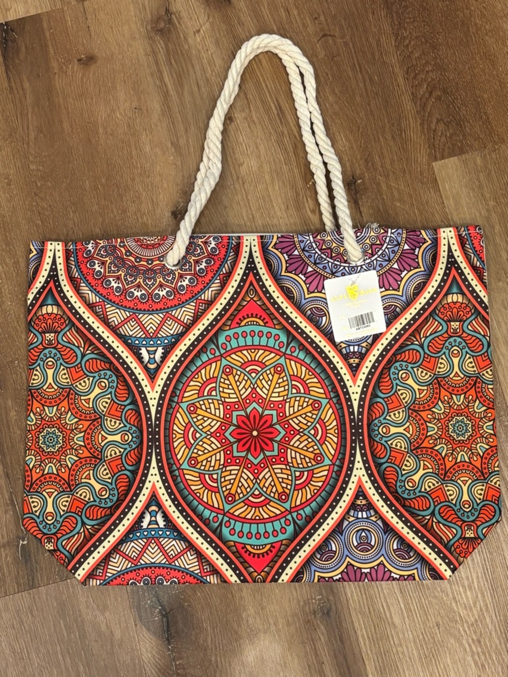 Crazy bold and awesome Bohemian Medallion Canvas Tote Bag - Multicolor